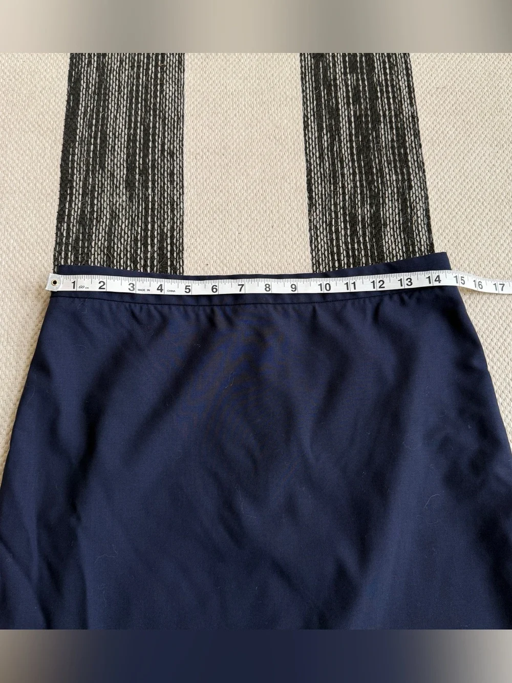 J. Crew Women's Wool Blend Navy Pencil Skirt Tailored Workwear B1 Stretch Sz. 6P